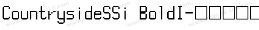 CountrysideSSi BoldI字体转换